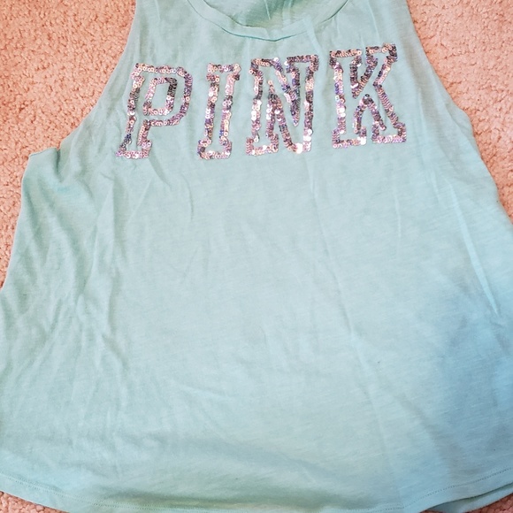 Victorias secret pink tank top bling